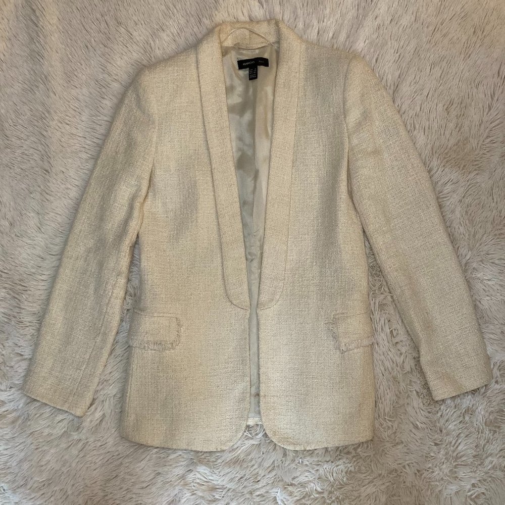 Ivory Tweed Blazer